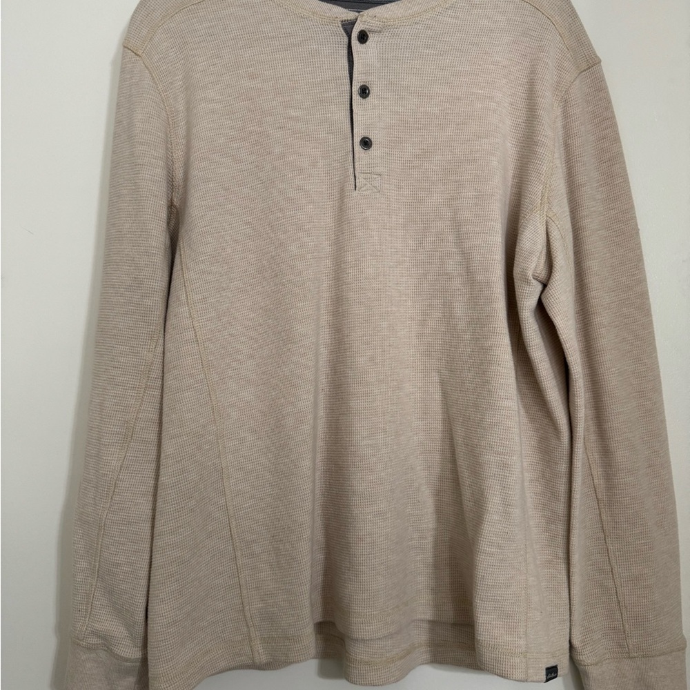 Eddie Bauer Tan Long Sleeve Tee Relaxed Fit
